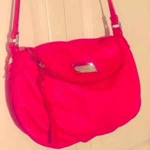 Marc by Marc Jacobs Hot Pink Leather Classic Q Natasha Shoulder Bag Large